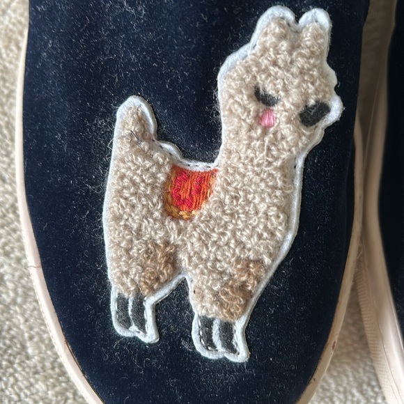 Soludos blue velvet llama slip on sneaker loafer Size 10 - Picture 3 of 3